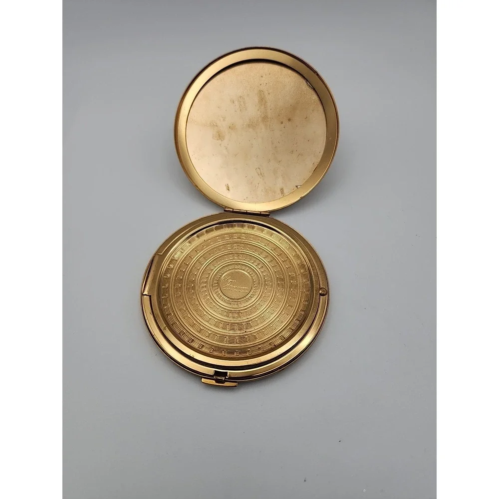 Vintage Elgin American Order Of Eastern Star Masonic 1950s Round Compact READ